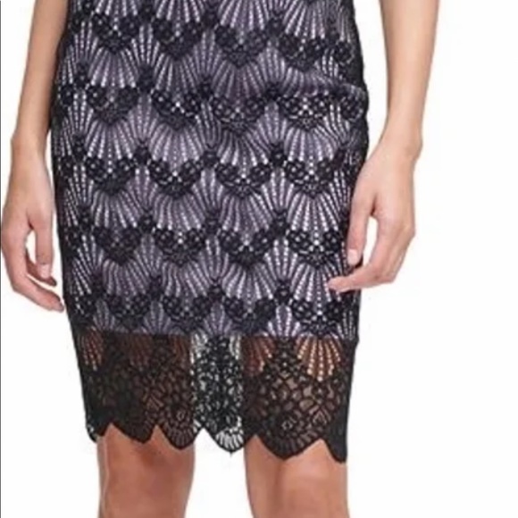 GUESS Black Lavender Lace Dress | Size: 4 - Picture 3 of 7